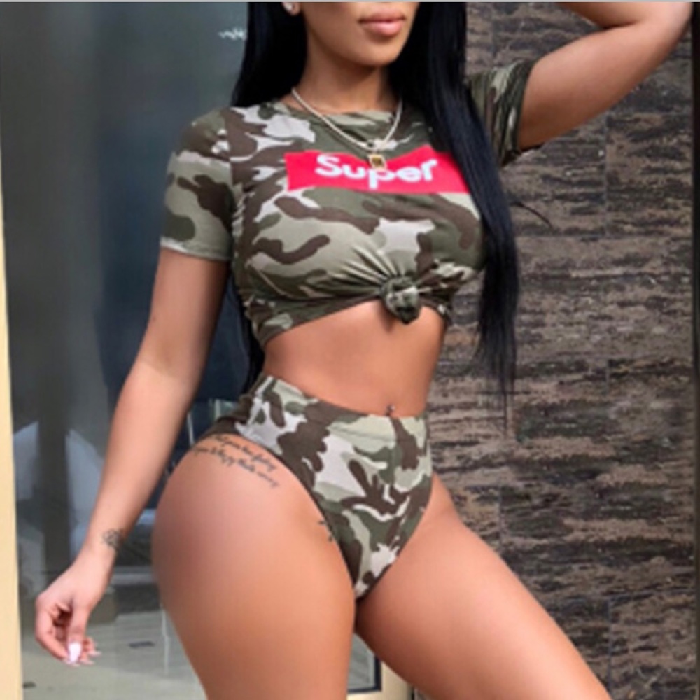 two piece t-shirt bikini